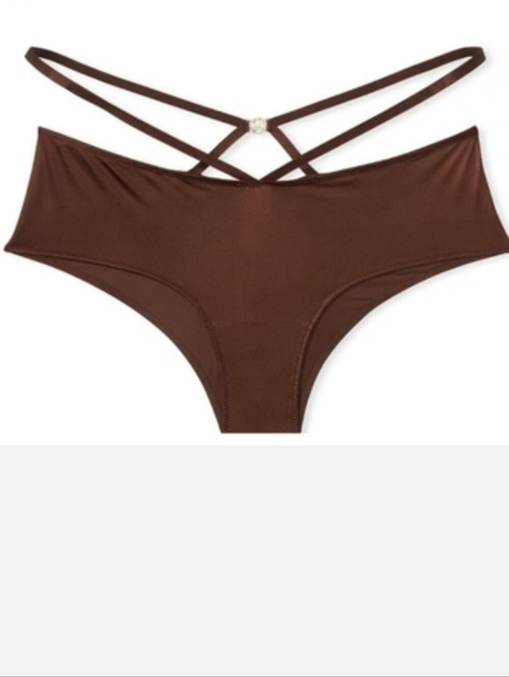 Victoria's secret very sexy so obsessed strappy cheeky panty BROWN MEDIUM